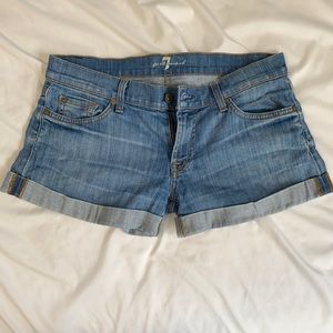 7 For All Mankind Jean Shorts Size 27
